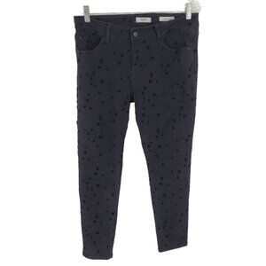 Kensie womens 10 30 Black star print effortless ankle mid rise denim jeans